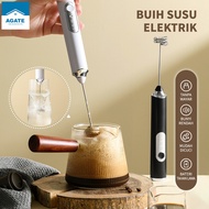 Buih Susu Elektrik Electric Milk Frother Coffee Whisk Fast Handheld Egg Beater Rechargeable 奶泡器