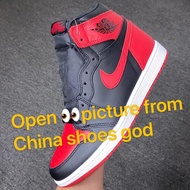 【100%LJR batch】super TOP quality Air Jordan 1 Retro “Banned” bred sneaker for men's shoes USsize7.5-