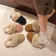 Thick soled cotton slippers for home warmth women's shoes