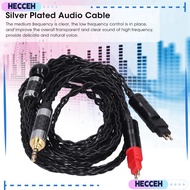 HECCEH Replacement Headphone Cord, 8 Core Balanced OCC Silver Plated Double Needle Audio Cable, HiFi