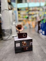 【門市陳列品】NEON MS125藍芽播放器 (FM收音機)  復古藍芽音響 (FM 鬧鐘)｜藍牙喇叭｜桌上喇叭｜音響｜擴音器｜音箱｜Hifi｜無線喇叭