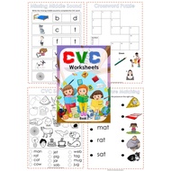 CVC Worksheets | 50 pages | Coloured Printing