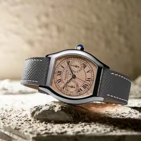 FARASUTE 36mm Luxury Retro Men Quartz Watch VH64 Movement Stainless Steel Sports Fashion Sapphire Gl