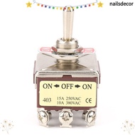 NAILSDECOR ​​3 Position Switch​​, 4PDT 12 Pin Rocker Switch Button Mechanism for Mechanical System H