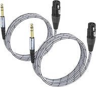 JOLGOO XLR Female to 1/4 Inch 6.35mm TRS Plug Balanced Interconnect Cable, XLR to Quarter inch Cable