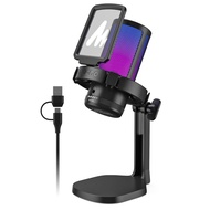 MAONO DM20 DM40 Pro RGB Gaming Usb Microphone With Noise Cancelling with Mic GainRGB LightOne key mu