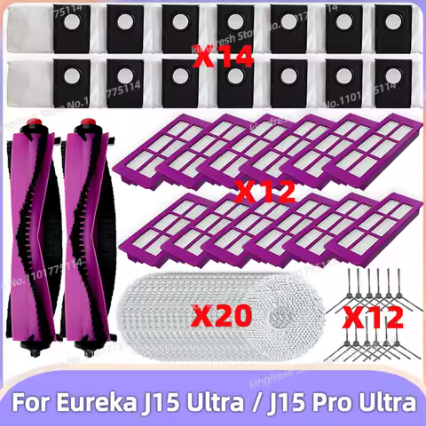 Fit For Eureka J15 Pro Ultra / Eureka J15 Ultra / CUCKOO 쿠쿠 파워클론 AI 2 Vacuum Parts Main Side Brush F