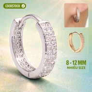 GLITTER HOOP EARRING SILVER-COCKSTOCK