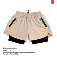 2 in 1 Reflective Leggings Sports Shorts