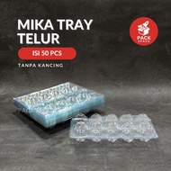 (50 PCS) 10-Egg Mica Tray WITHOUT Lock TransparentBENING Egg Tray Mica/