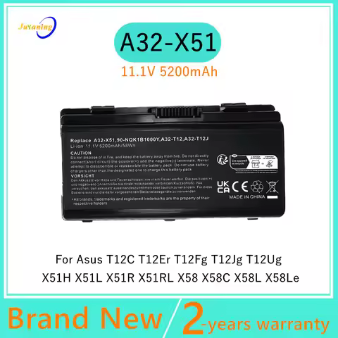 A32-X51 Laptop battery For Asus T12C T12Er T12Fg T12Jg T12Ug X51H X51L X51R X51RL X58 X58C X58L X58L