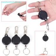 hanzhenhai123   Retractable Key Chain Reel Steel Cord Recoil Belt Ring Badge Pass ID Card Holder   M