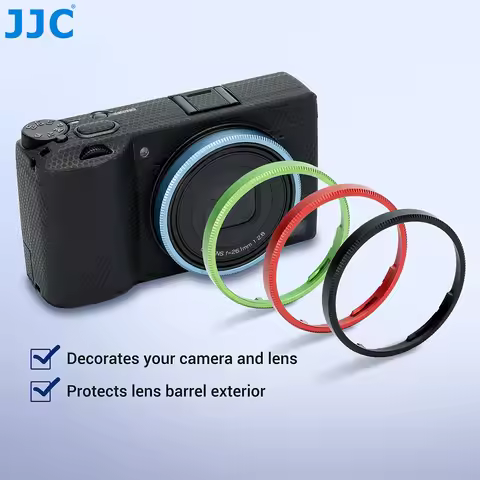 JJC GR3x Metal Ring Cap For Ricoh GR IIIx HDF GR3x Replaces GN-2 Lens Decoration Lens Ring Adapter P