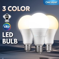 VHome® LED Bulb 3 Colour 3 Warna (Daylight /Warm/Cool) 15W with holder E27 Mentol Lampu Light A Bulb