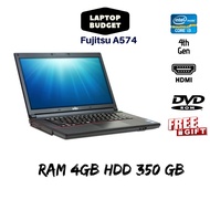 Fujitsu A574 Laptop Intel Core I3 4th gen 4gb Ram 350GB Win10