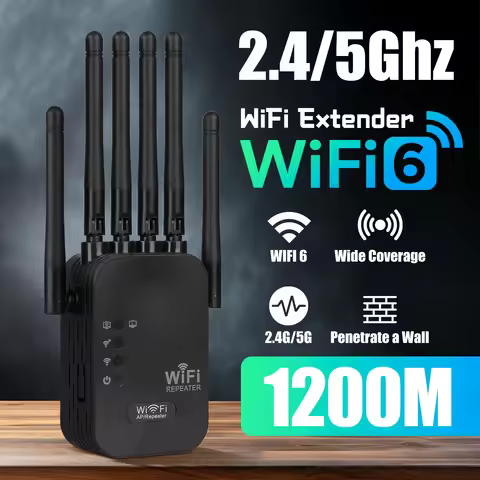 Dual Band Gigabit Ethernet Ports, WiFi 6 Extender, Works with Any Router, Universal Compatibility, 6