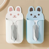 Cartoon Plastic Tissue Box Organizer Bathroom Living Tissue Box Holders Wall-mounted Paper Drawer St