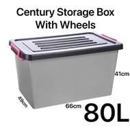 CENTURY 80L Storage Box With Wheel 7999BC / Multipurpose Storage Box / Bekas Simpanan