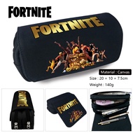 Fortnite Exquisite Color 3D Cartoon Canvas Student Stationery Pencil Case Gifts
