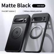 For Google Pixel 10 9 9A 8 Pro XL 8A 7 7A 6 6A Case Luxury Transparent Skin Friendly Matte Rotating 
