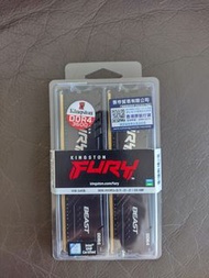 全新未開行貨Ram Kingston Fury Beast DDR 4 16GB (8GBx2) 3600MHZ