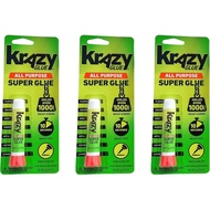 Krazy Glue Elmer's Original Crazy Super Glue All Purpose Instant Repair, 3 Piece Z2Q0