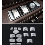 รถกระจกหน้าต่าง Lift ปุ่มแผ่นครอบสติกเกอร์ Fit สำหรับ Mercedes Benz A B C W204 E W212 GLA CLA GLK GLE Class อุปกรณ์ตกแต่งรถยนต์