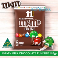 M&M'S FUN SIZE 148 GR | MILK CHOCOLATE CANDIES | MNM M&M AUSTRALIAN CHOCOLATE
