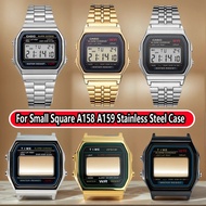 Men's Metal Watch case For Casio Watch A158WA-1D A159 F-91 Women's Retro Small Square Modified Stain