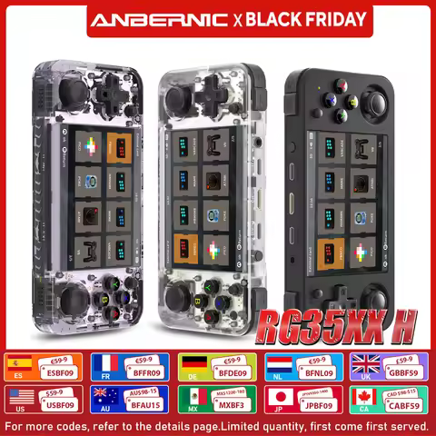 ANBERNIC RG35XX H 64Bit and-held Consoles For Playing Video Games 3.5-inch IPS 640*480 Screen Retro 
