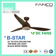 Fanco B Star 52" Ceiling Fan with 18W RGB LED Light Kit