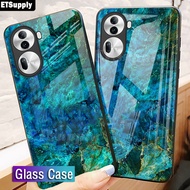 Phone Case OPPO Reno 11 5G Back Cover Fashion Glossy Marble Tempered Glass Cover for OPPO Reno 11 Pro 5G 11F Cases Hard Shell Case