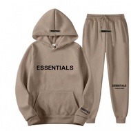 2024ESSENTIALS Double Line Zambia New Product Sweatshirt Loose Fleece Lining Men Women Hoodie Set