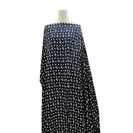 Kain Viscose Floral Abstract Black & White Digital Print Bidang 60inch Flower Bunga Abstrak Baju Kur