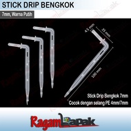 10 Pcs Drip Stick 7mm / Drip Stick Bengkok 4/7 mm / Drip bengkok 7 mm