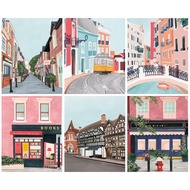 RUOPOTY 60x75cm/50x65cm/40x50cm Frame Paint Painting By Number City Landscape Pictures By Number Tow