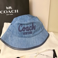 Coach 刺繡單寧帽