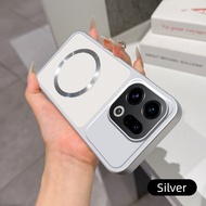 For Magsafe Wireless Charging Case For OPPO Find X9 X9S X8 X8S X7 Ultra X6 X5 Pro Metallic Paint+PU 