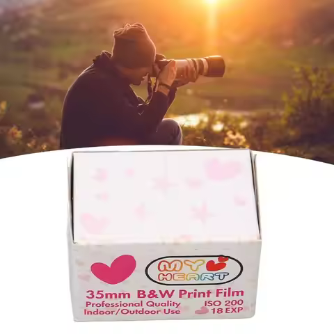 Durable Loving Heart 35mm Black And White Print Film ISO 200 HD Waterproof 35mm Print Film 8/18 EXP 
