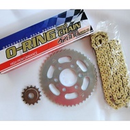 BENELLI 150S ORIGINAL SPROCKET 15<16<46< O-RING CHAIN SET