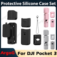 BRDRC Protective Silicone Case for DJI Osmo Pocket 3 Silicone Sleeve Set Creator Combo Pocket 3 Acce
