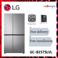 LG Net 655L Side-by-Side GC-B257SLVL Platinum in Silver Finish Fridge