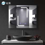 Aluminum Alloy Smart Bathroom Mirror Cabinet Bathroom Wall-Mounted Storage Cabinet with Light Mirror Hotel Bathroom Mirr