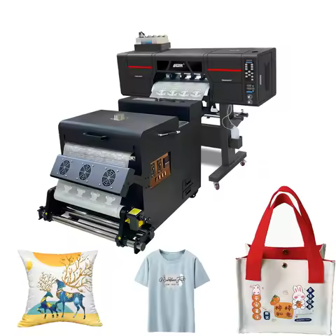 I1600 Dtf Printer I3200 A1 2 Head Dtf Printer Machine Powder Shaker T Shirt Machine All In One