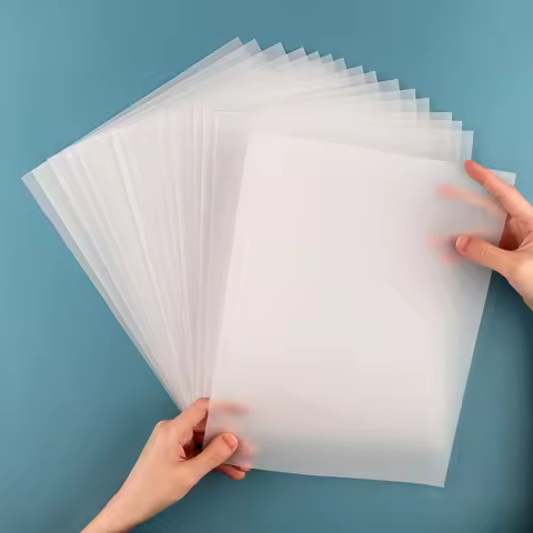 93gsm/115gsm/135gsm Frosted Smooth Vellum Paper Sheets 8.5x11inch Heat Resistant Translucent Vallum 