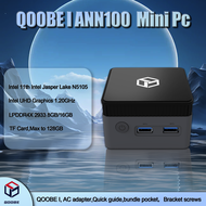 คอมพิวเตอร์ขนาดเล็ก ANN100 QOOBE,N100ทะเลสาบออลเดอร์ Intel ที่12 (สูงสุด3.4GHz), 8GB DDR5 RAM SSD 256GB,คอมพิวเตอร์ขนาดเล็กรองรับจอคู่4K 60Hz/WiFi 5 /Bt 4.2/USB3.2