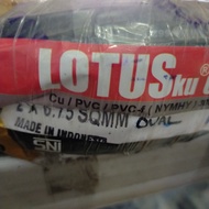 harga 1 rol lotus gepeng Kabel Lotus NYMHY 2 x 0.75 2 x 075 Oval Gepeng Rambut Serabut