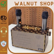 (Đủ Màu) Loa bluetooth QiXi SK-2036 kèm 2 micro karaoke chính hãng Loa To Bass Mạnh