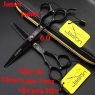 Left-handed hair trimming scissors.
