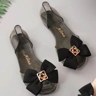 BEST SELLER -- SEPATU FLAT WANITA-- SANDAL FLAT SHOES WANITA JELLY BENING MOTIF FLOWER & PITA IMPORT
